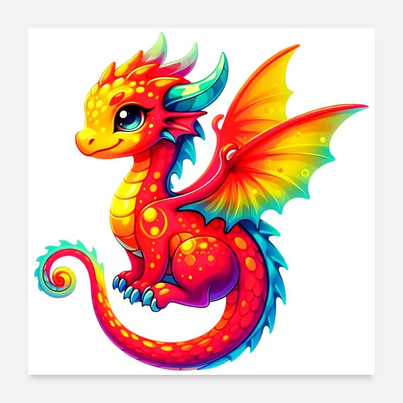 Dragon Poster 60 x 60 cm