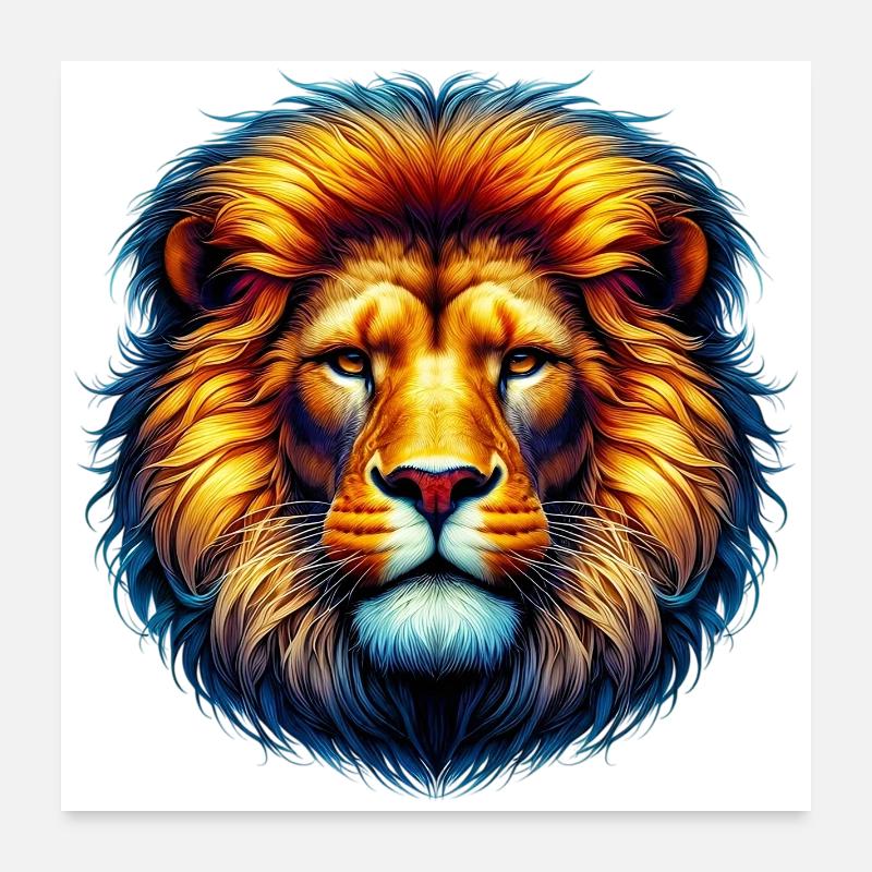 Lion Poster 60 x 60 cm