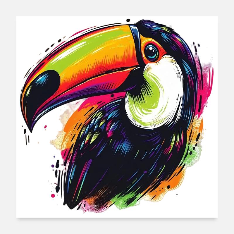 Toucan Poster 60 x 60 cm