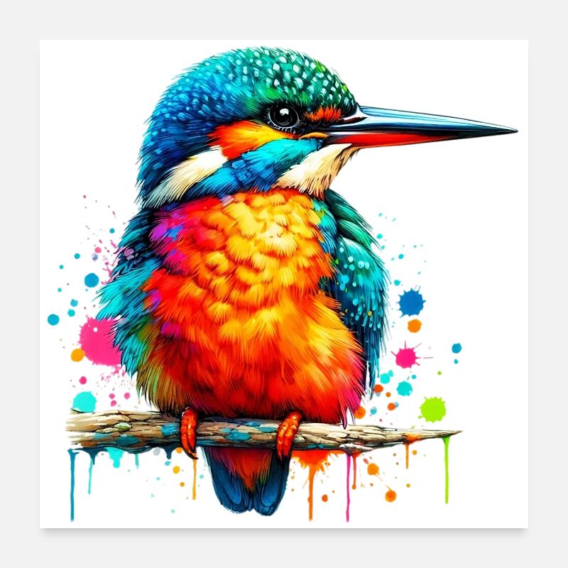 Martin-pêcheur Poster 60 x 60 cm