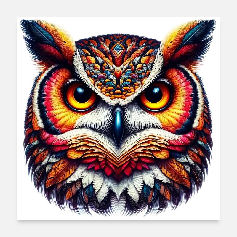 Eule Poster 60x60 cm