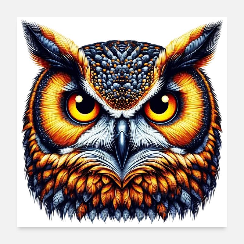 Eule Poster 60x60 cm