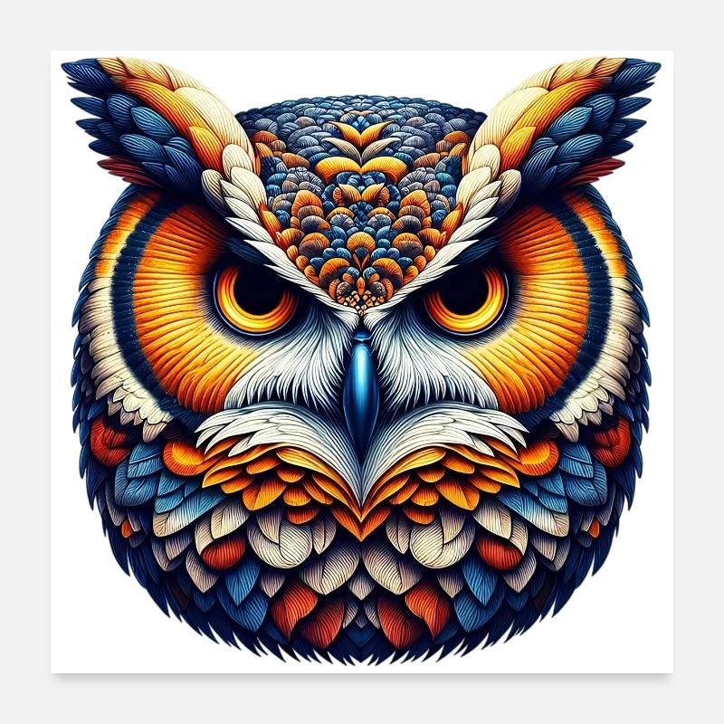 Eule Poster 60x60 cm