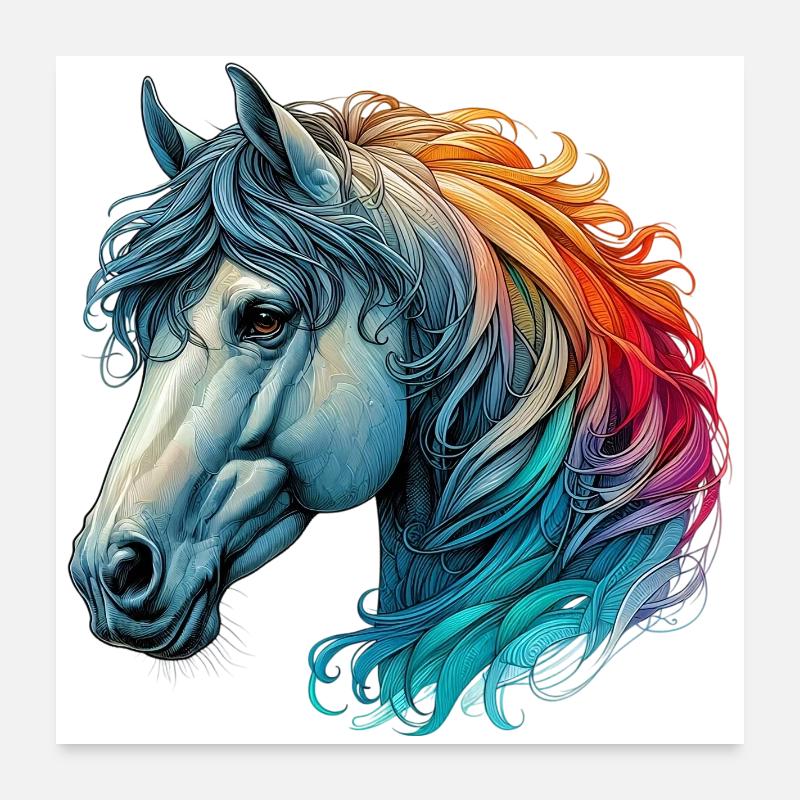Pferd Poster 60x60 cm
