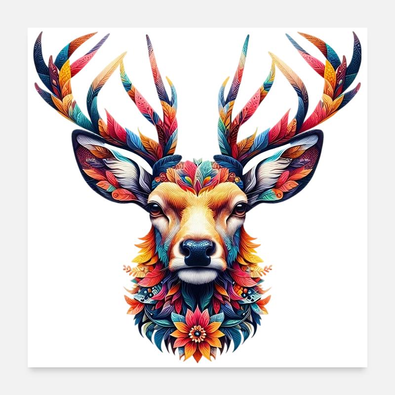 Cerf Poster 60 x 60 cm