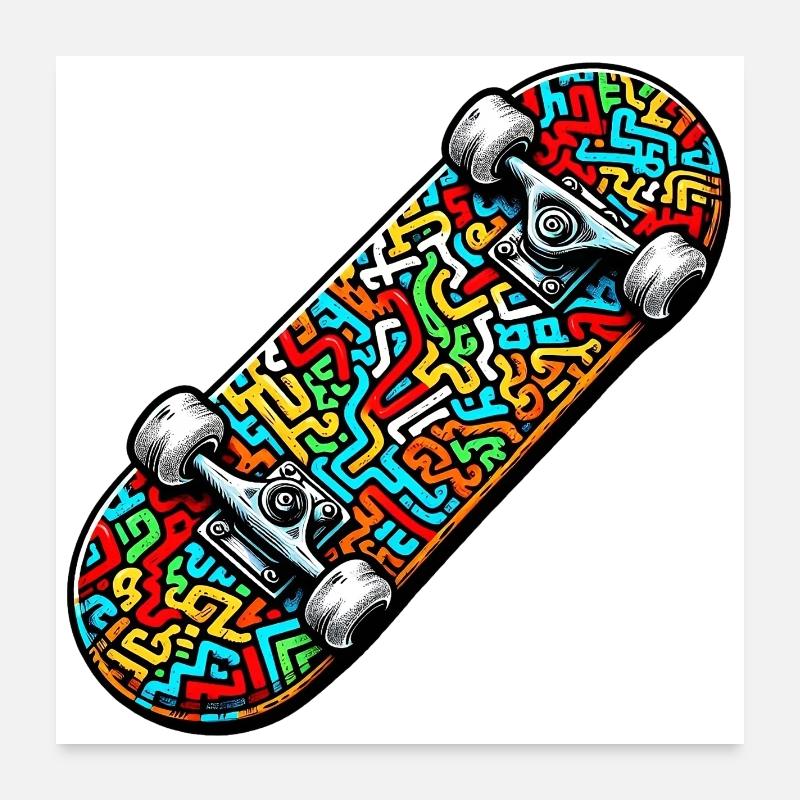 Skateboard Poster 24" x 24" (60x60 cm)
