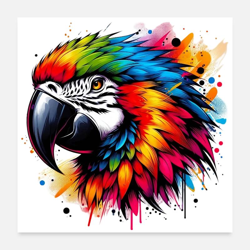 Papagei Poster 60x60 cm