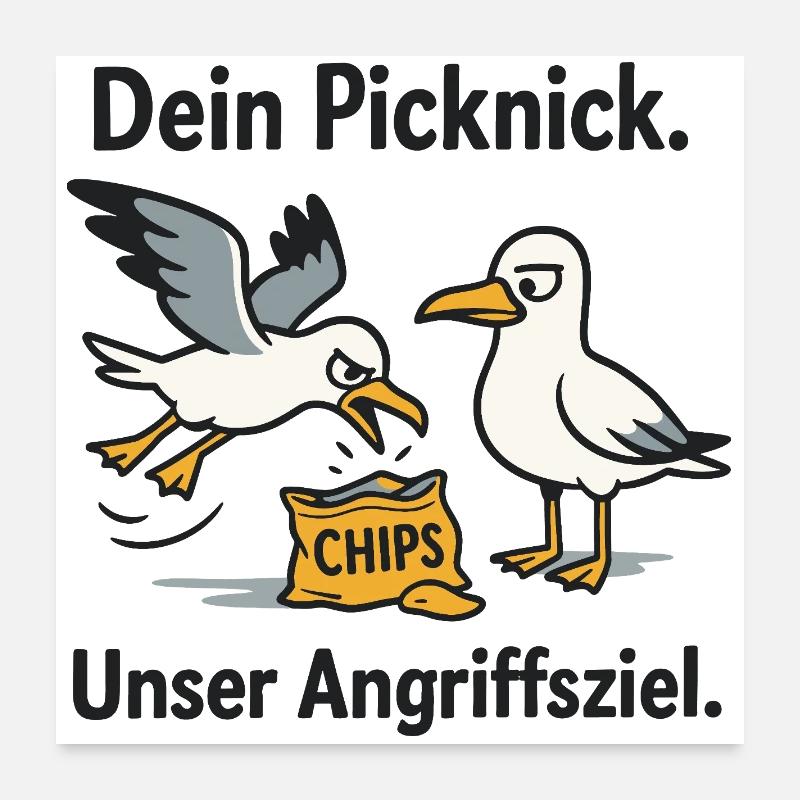 Dein Picknick Unser Angriffsziel Poster 60x60 cm