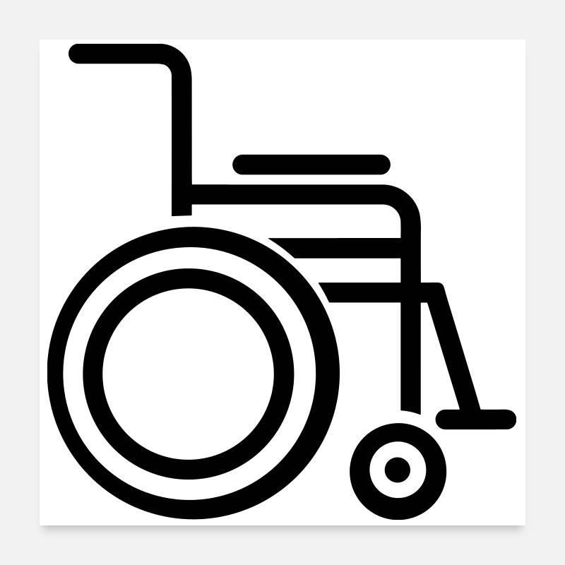 fauteuil roulant Poster 60 x 60 cm
