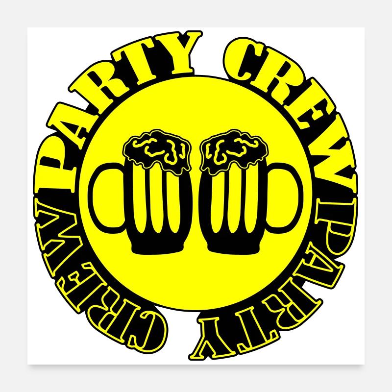 Bière Party Crew Poster 60 x 60 cm