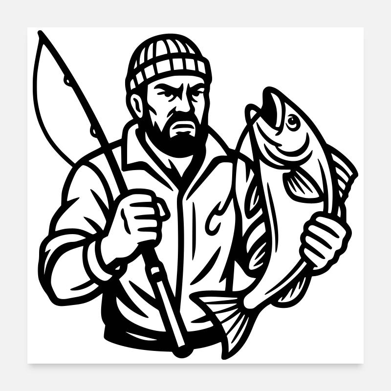 Angler Poster 60x60 cm