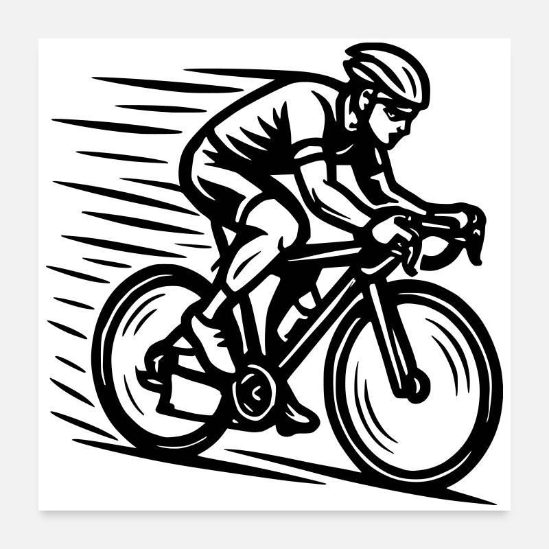 Rennrad Poster 60x60 cm