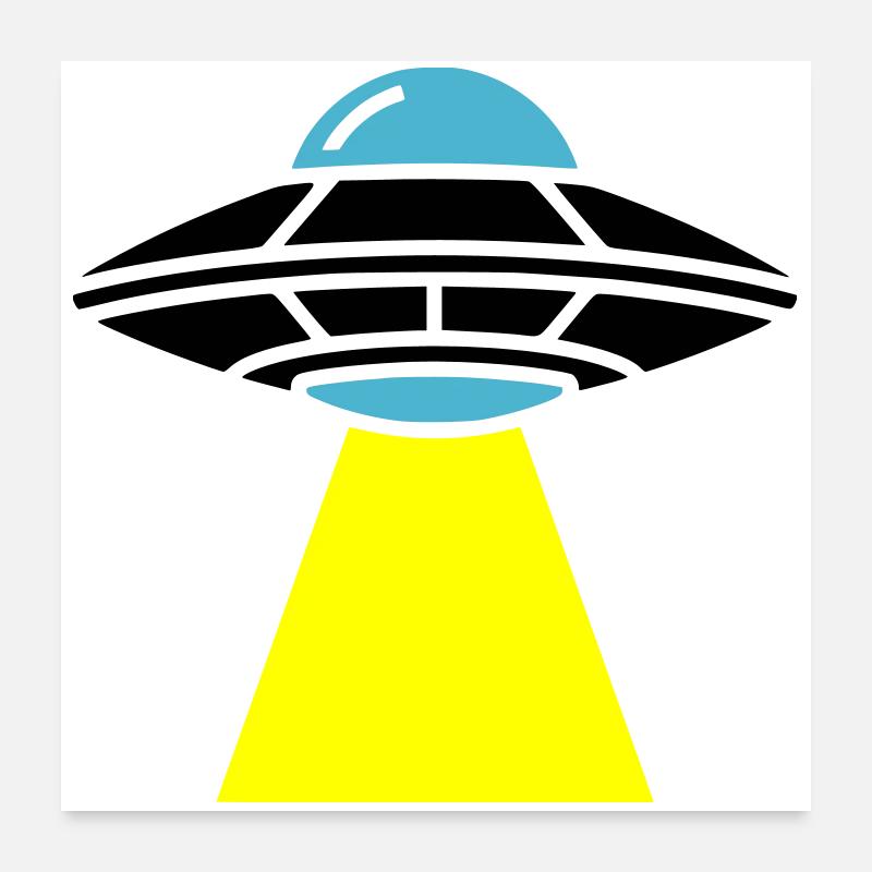 Vaisseau spatial extraterrestre OVNI Light Poster 60 x 60 cm