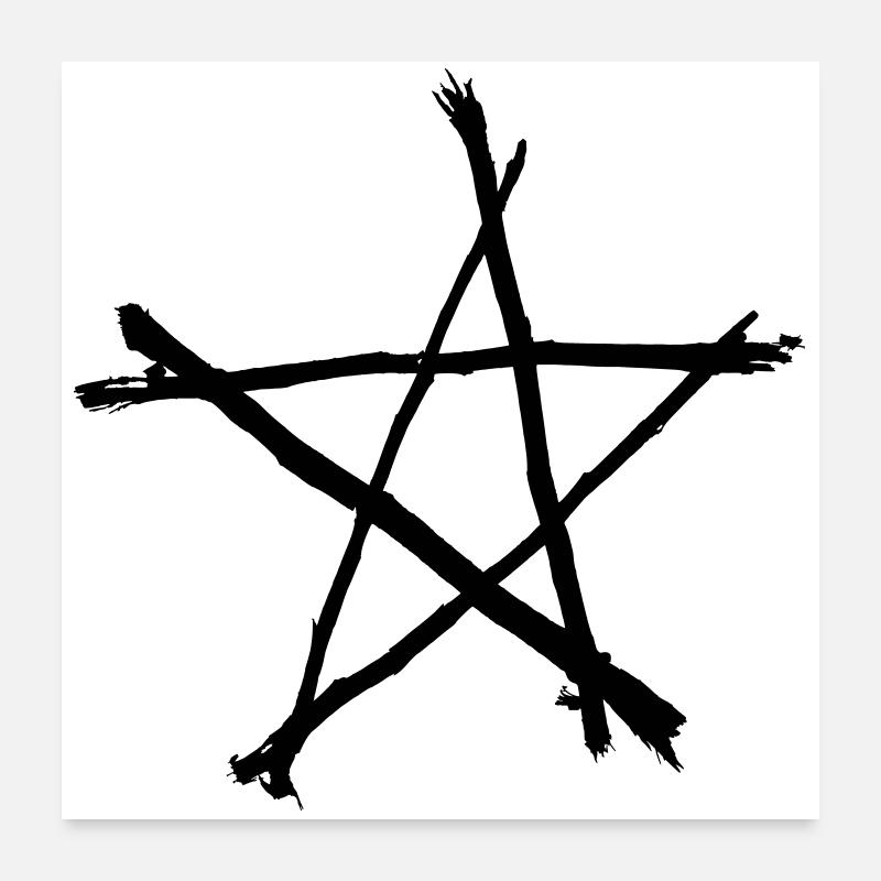 pentagramm Poster 60x60 cm