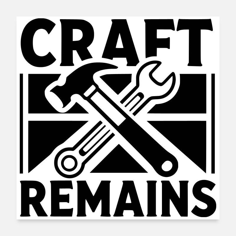 L’engin reste La puissance reste Poster 60 x 60 cm