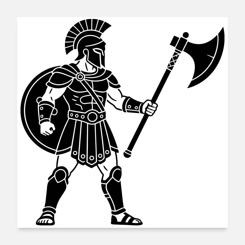 Soldat Grèce Poster 60 x 60 cm