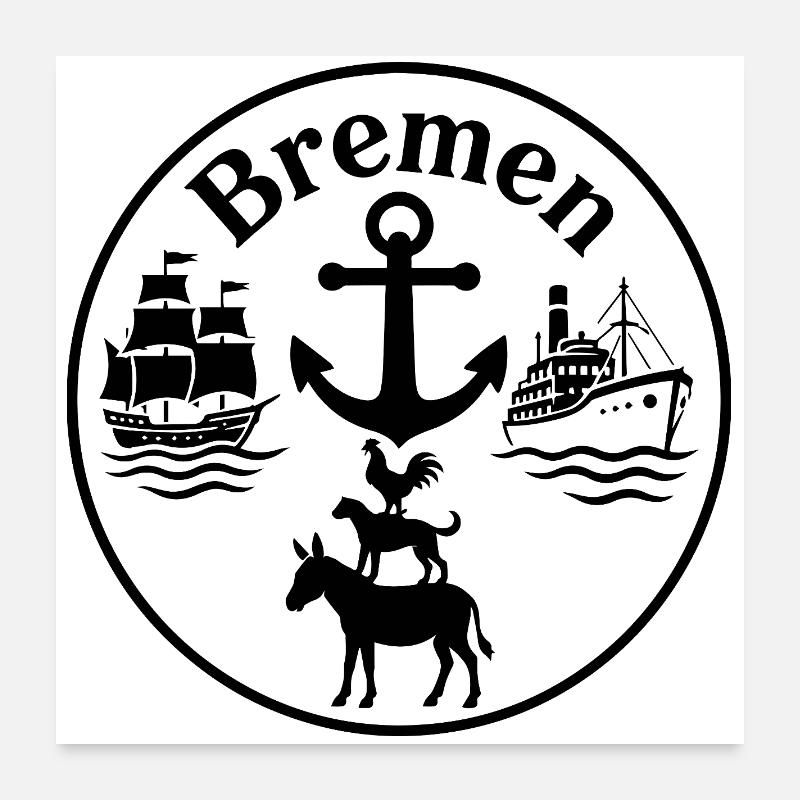 Bremen Poster 60x60 cm