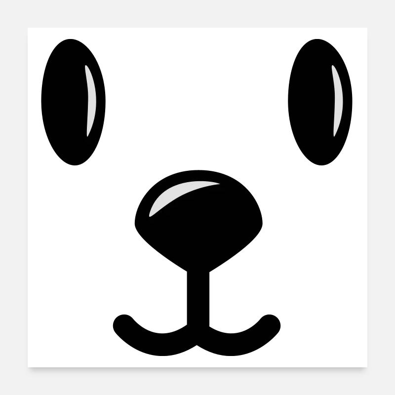 teddy bear costume smiley face Poster 24" x 24" (60x60 cm)