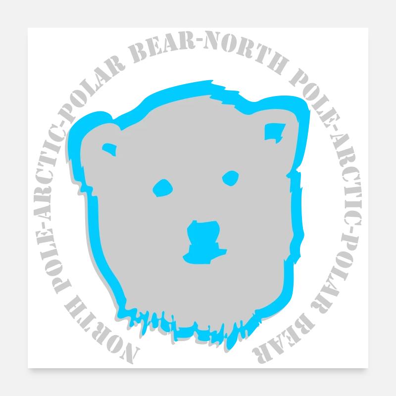 Eisbär 6 Poster 60x60 cm