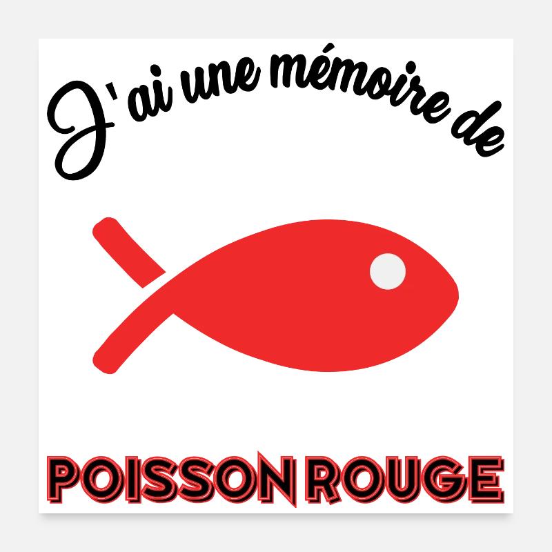 POISSON. MEMOIRE Poster 60 x 60 cm
