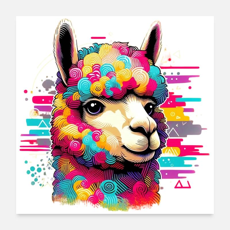 Alpaka Poster 60x60 cm