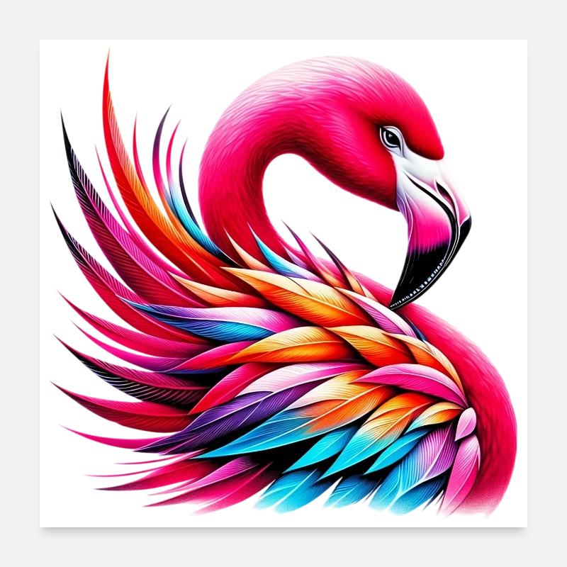 Flamingo Poster 60x60 cm