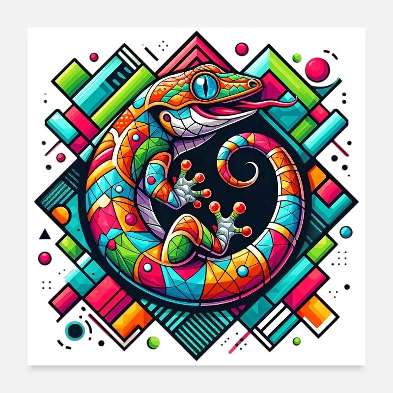 Gecko Poster 24" x 24" (60x60 cm)