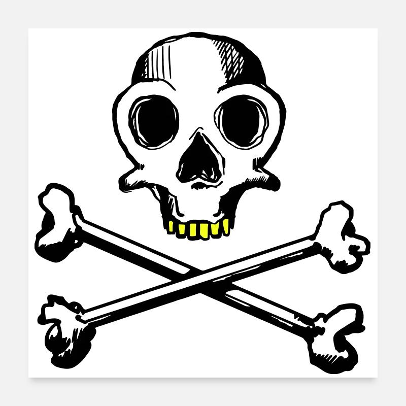 Skull and Bones 3c Poster 60x60 cm