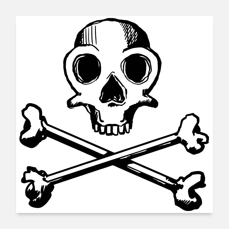 Skull and Bones 1c Poster 60x60 cm