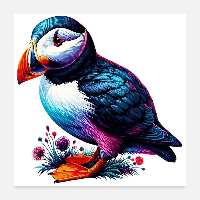 Macareux Poster 60 x 60 cm