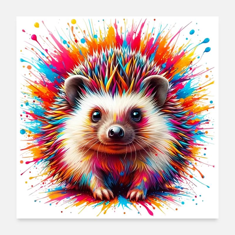 Hedgehog Poster 24" x 24" (60x60 cm)