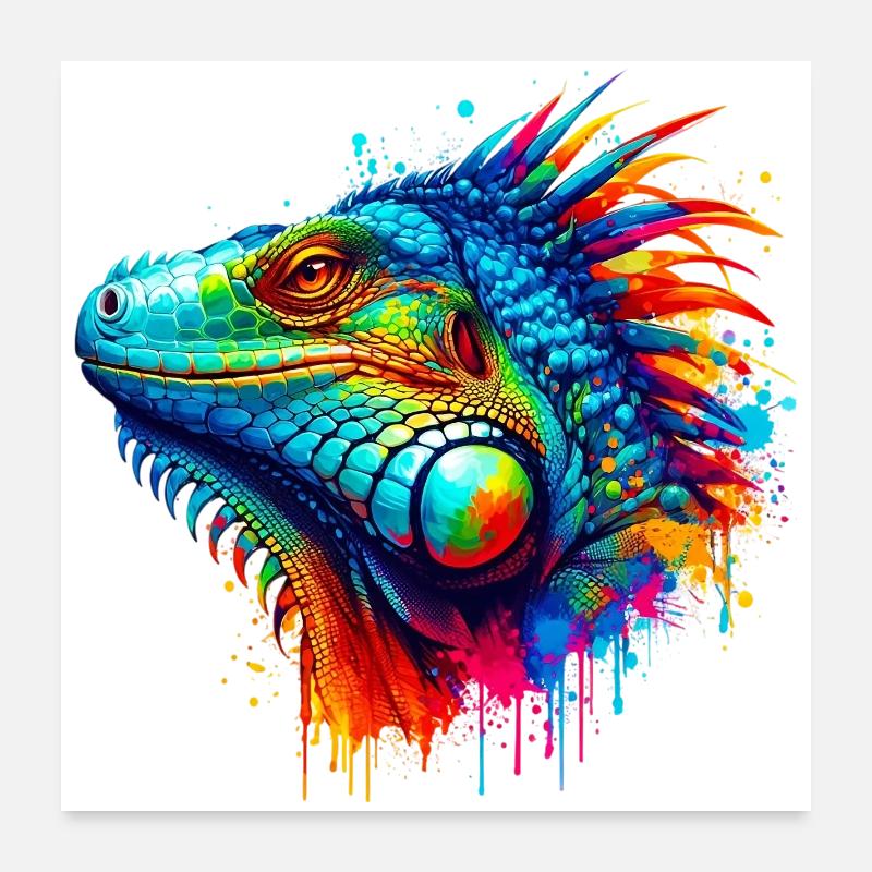 Iguane Poster 60 x 60 cm
