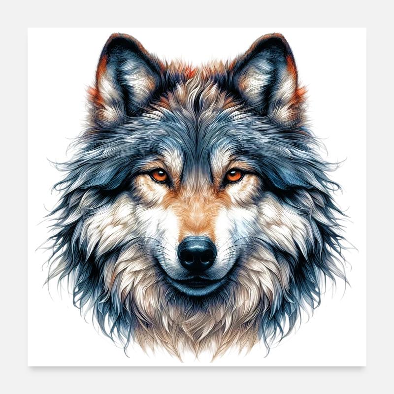 Wolf Poster 24" x 24" (60x60 cm)