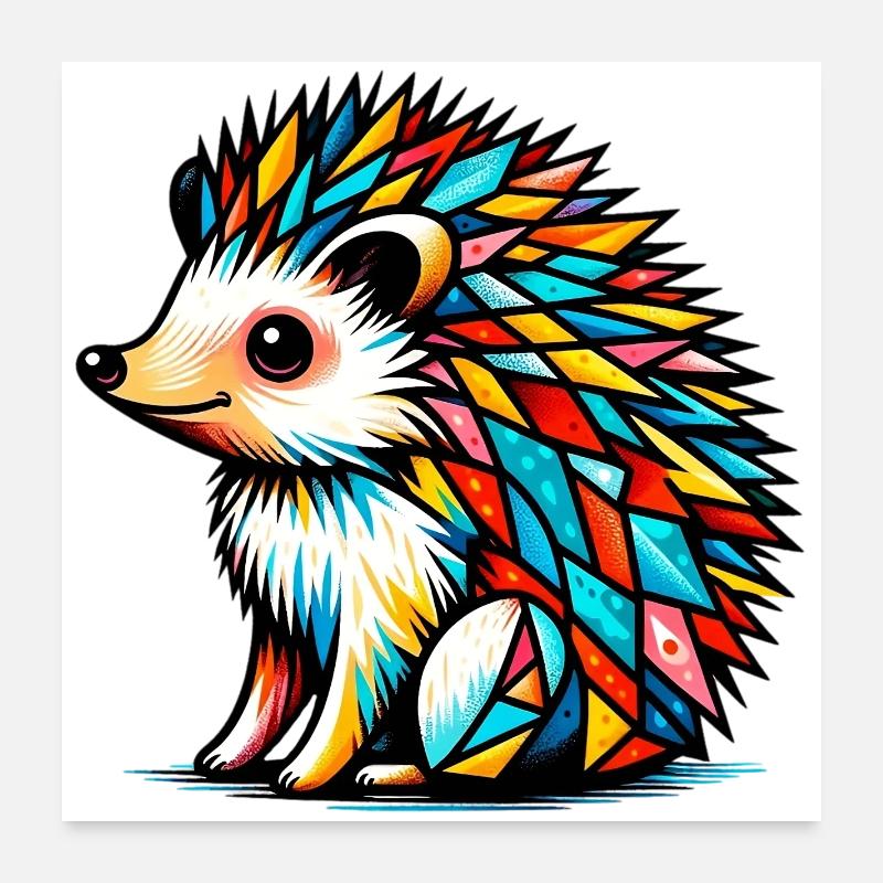 Hedgehog Poster 24" x 24" (60x60 cm)