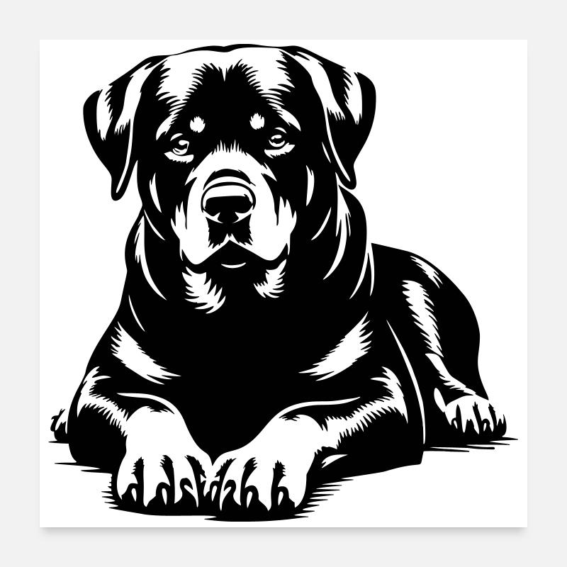 Rottweiler Poster 60 x 60 cm