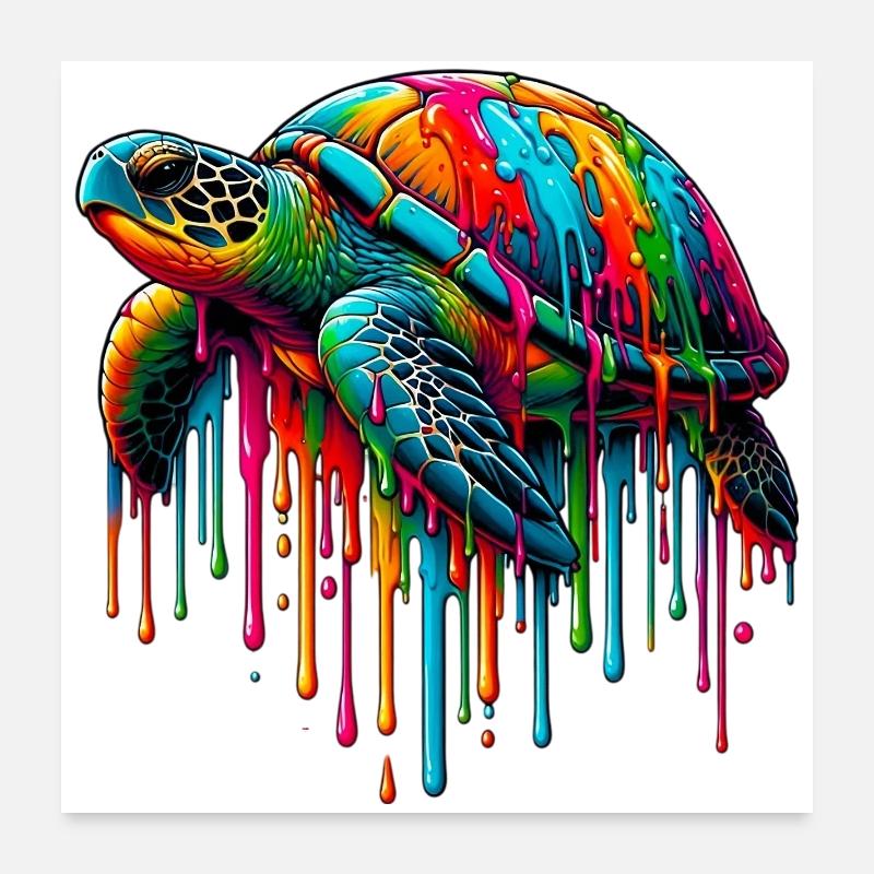 Turtle Poster 24" x 24" (60x60 cm)