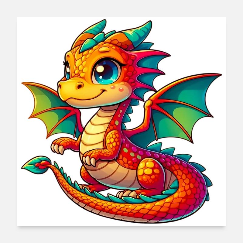 Dragon Poster 60 x 60 cm