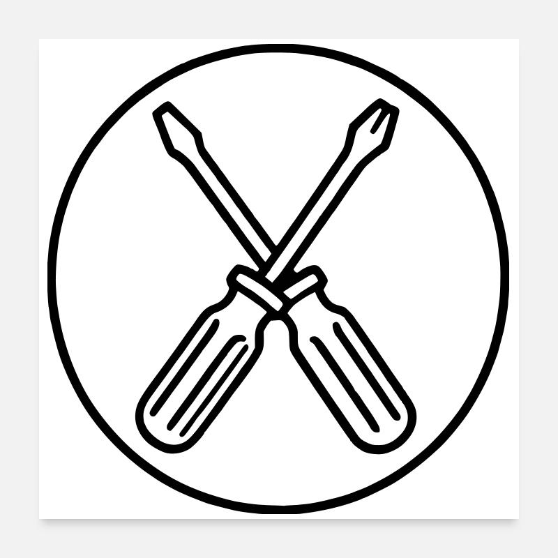 Tournevis Poster 60 x 60 cm