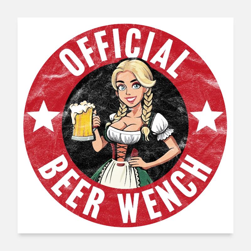 Offizielle Bierfrau Poster 60x60 cm