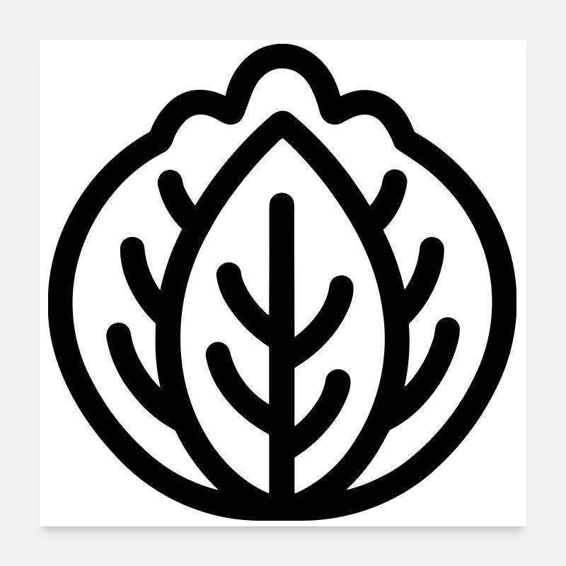 cabbage Poster 24" x 24" (60x60 cm)