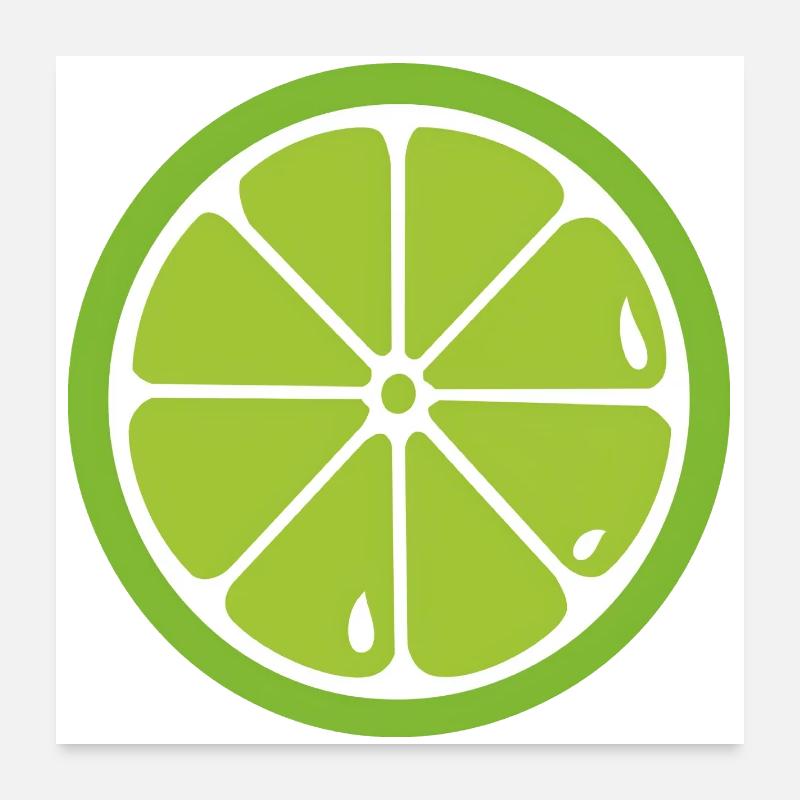 Limette Lime Poster 24" x 24" (60x60 cm)