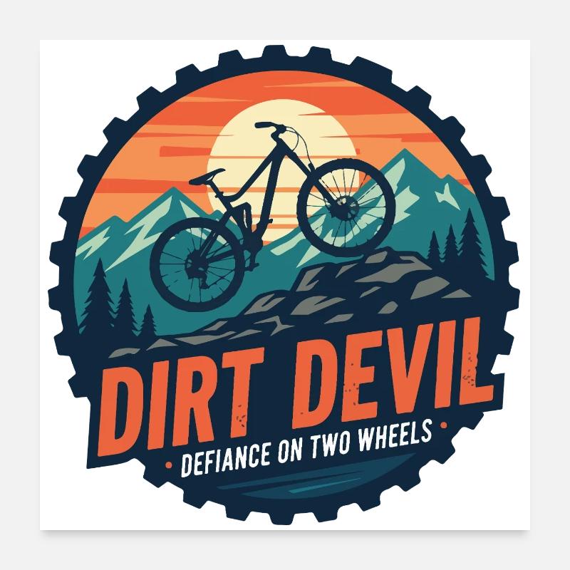 Dirt Devil Mountain Bike Anthem Poster 24" x 24" (60x60 cm)