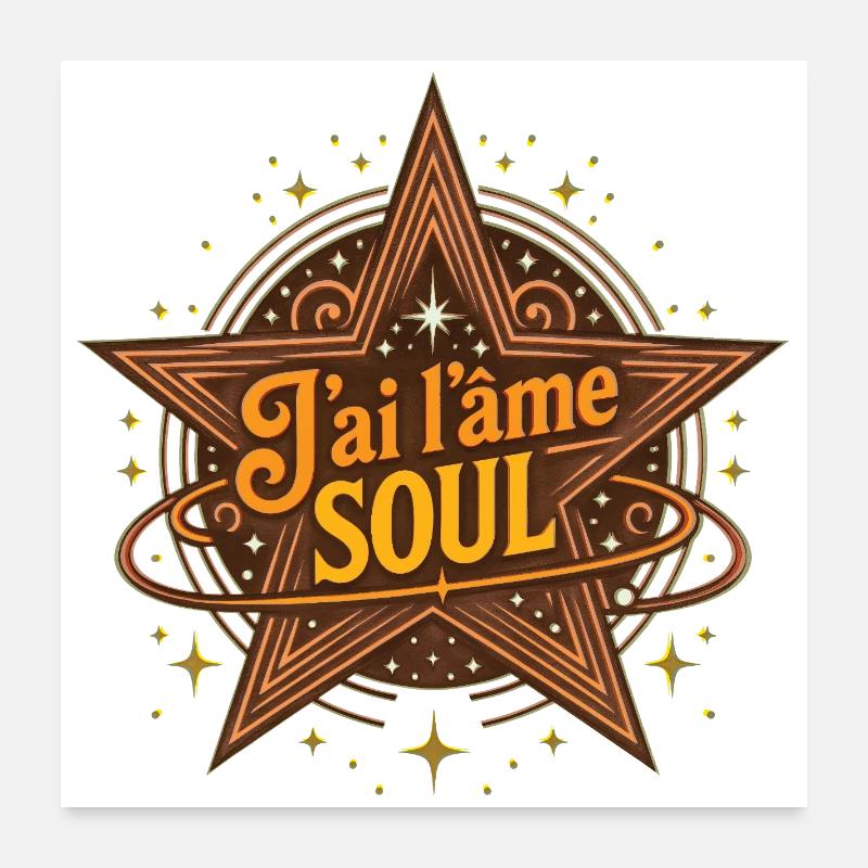 J'AI L'ÂME SOUL #2- let's talk Poster 60 x 60 cm