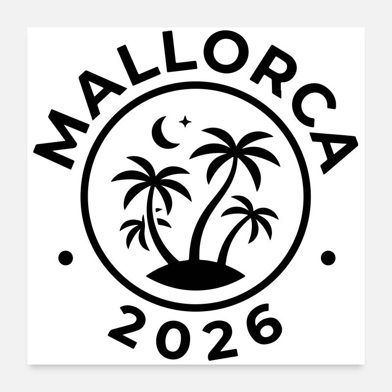 Mallorca 2026 Poster 60x60 cm