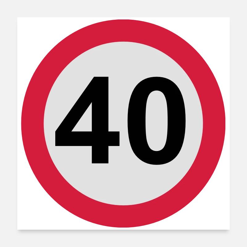 40 ans Poster 60 x 60 cm