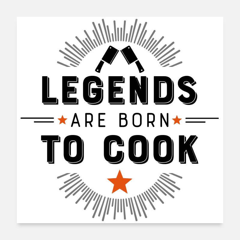 Kochen Poster 60x60 cm