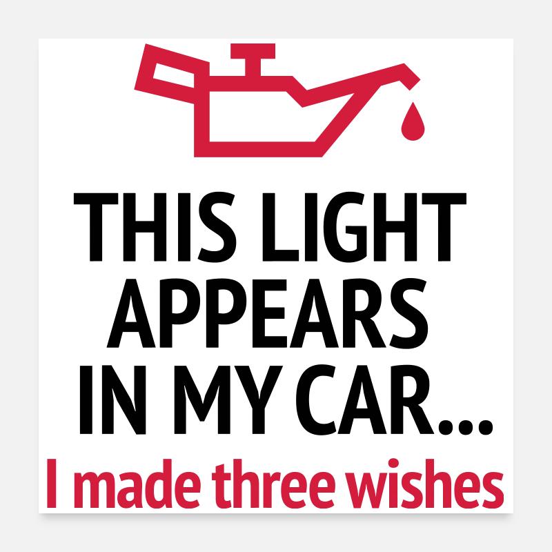 Lustiges blondes Scherzführerscheinautofahröl Poster 60x60 cm