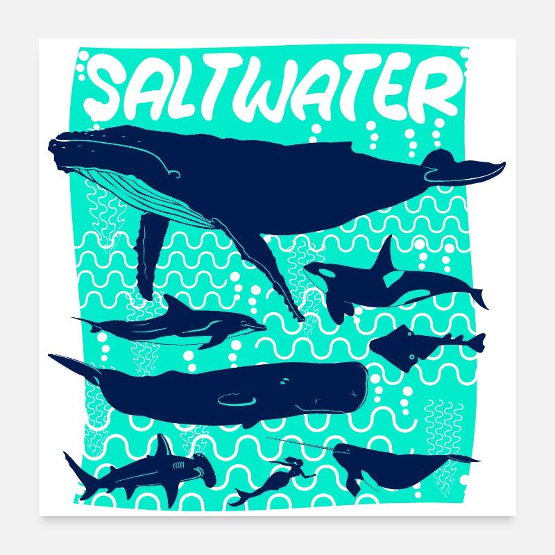 Eau salée Poster 60 x 60 cm