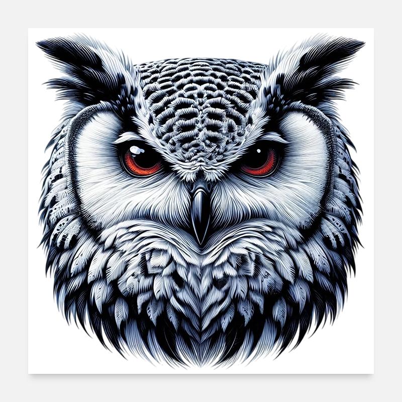 Eule Poster 60x60 cm