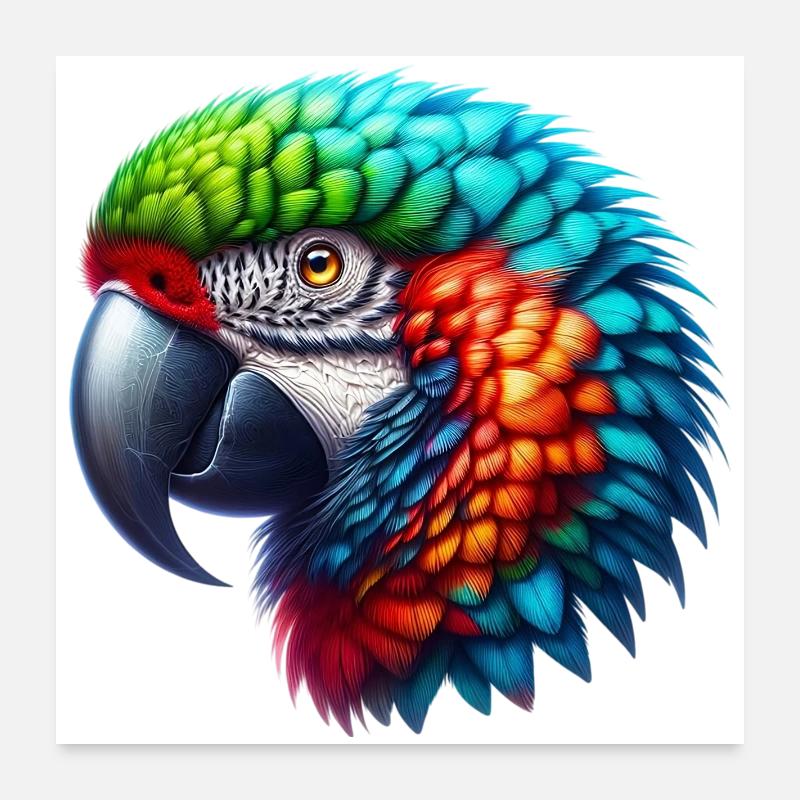 Papagei Poster 60x60 cm